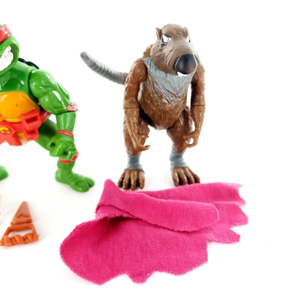 Vtg Teenage Mutant Ninja Turtles TMNT Figures Lot Of 3 Leo, Ralph, Splinter